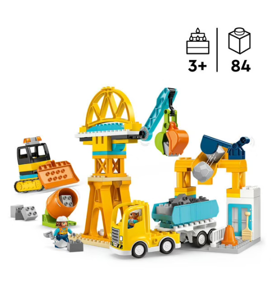 10476 LEGO® DUPLO MA VILLE LE CHANTIER ET LES VÉHICULES DE CONSTRUCTION 3-EN-1 - LEGO