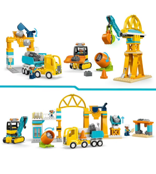 10476 LEGO® DUPLO MA VILLE LE CHANTIER ET LES VÉHICULES DE CONSTRUCTION 3-EN-1 - LEGO