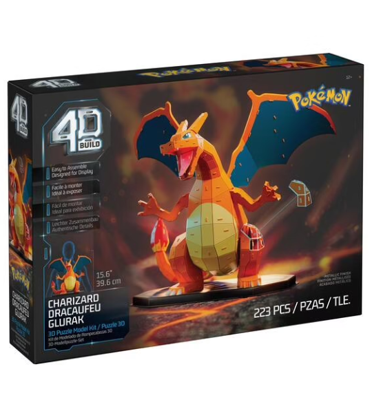 FIGURINE DRACAUFEU POKÉMON 4D BUILD  - SPIN MASTER