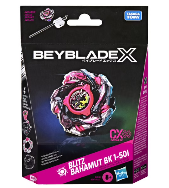 BEYBLADE X STARTER PACK BLITZ BAHAMUT BK 1 50I CX INFINITY - HASBRO