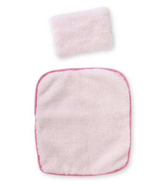 COUFFIN TRESSÉ PELUCHE ROSE POUR POUPON DE 36 À 42 CM - COROLLE