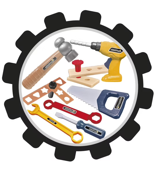 COFFRET AVEC 36 OUTILS DE BRICOLAGE - BRIKKOLO