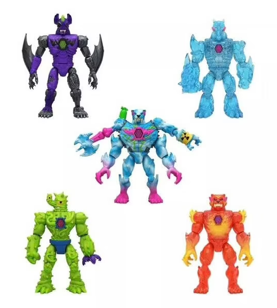 MRBEAST LAB HYBRIDS MIX  MATCH 5 FIGURINES SURPRISES - MOOSE TOYS