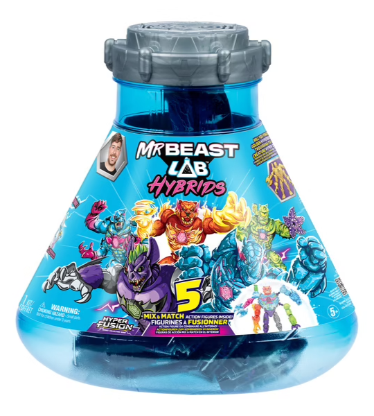 MRBEAST LAB HYBRIDS MIX  MATCH 5 FIGURINES SURPRISES - MOOSE TOYS