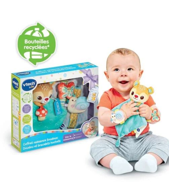 COFFRET NAISSANCE TOUDOUX – DOUDOU ET BRACELETS HOCHETS – VTECH